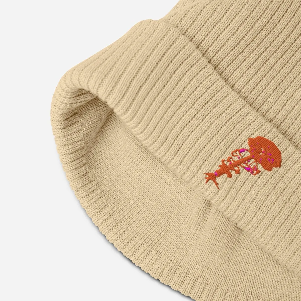 100% Organic Ribbed Cotton Beanie
