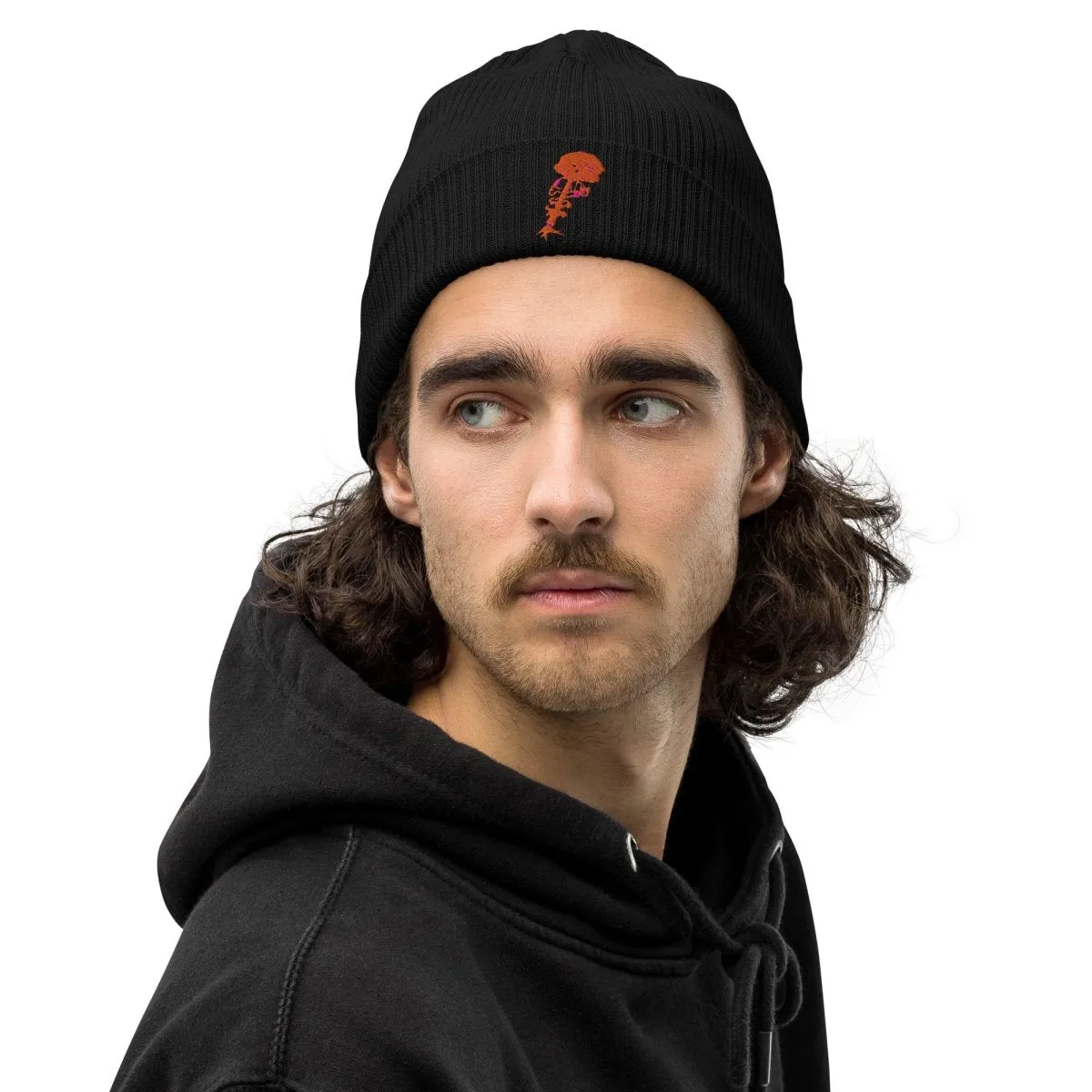 100% Organic Ribbed Cotton Beanie