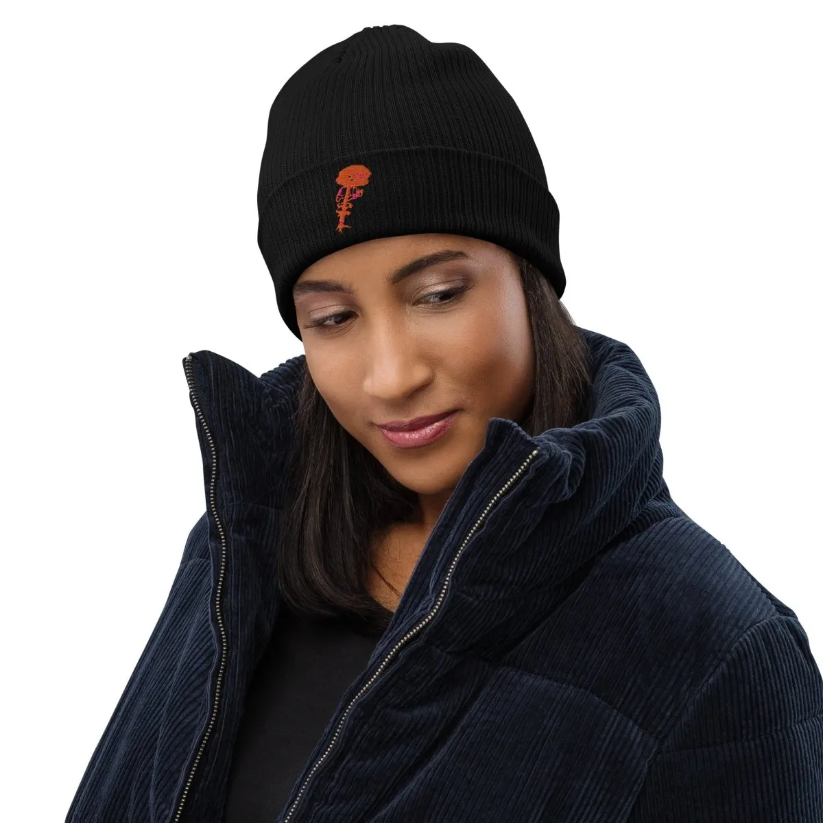 100% Organic Ribbed Cotton Beanie