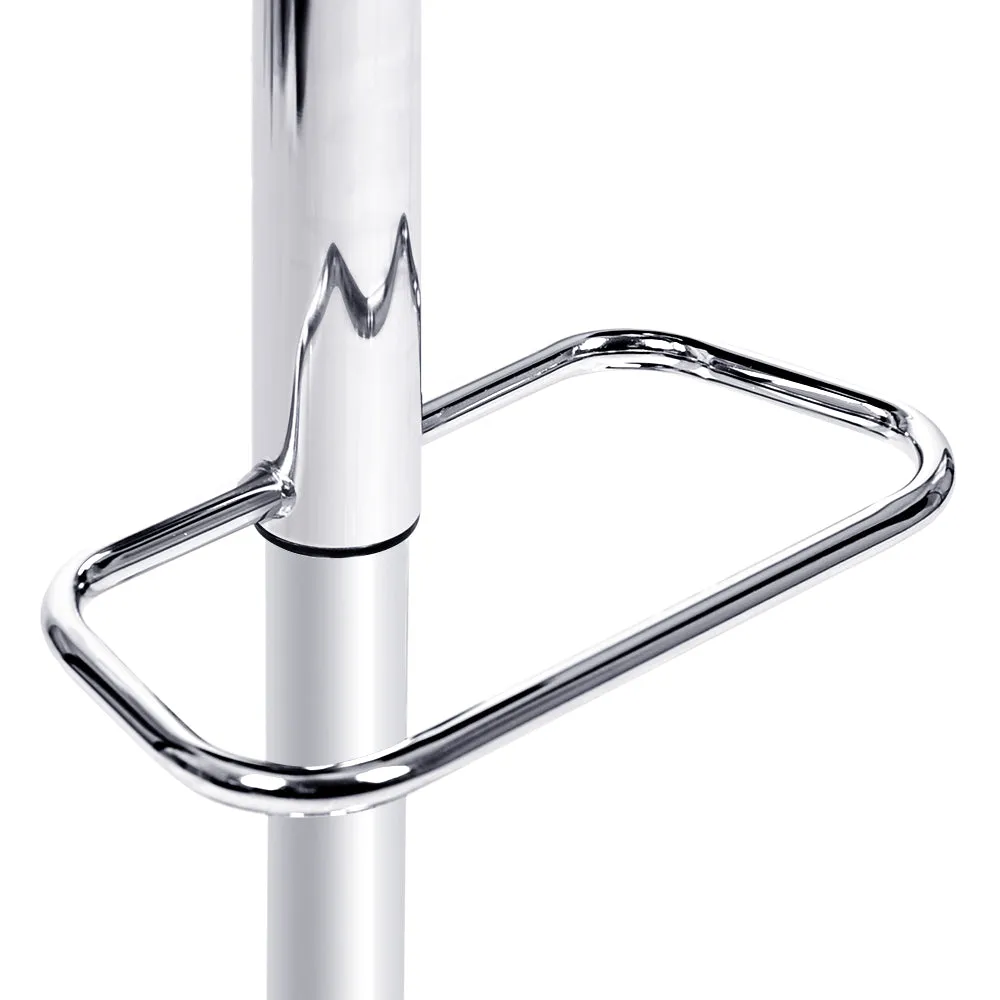 117cm Ancona Wooden Gas Lift Bar Stool - Black & Chrome