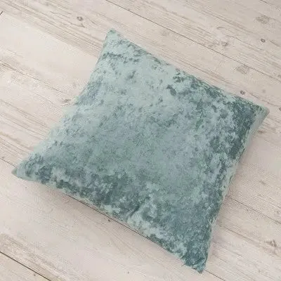 20"x20" Oversize Soft Crushed Velvet Square Throw Pillow Aqua Blue - freshmint