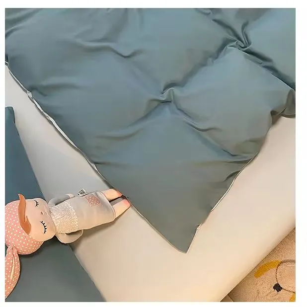 4 Pieces Solid Color Bed Sheet Set, Natural Flax Cotton Blend Soft Bedding, Bedding Super Soft /Comfortable/ Hypoallergenic/ Breathable