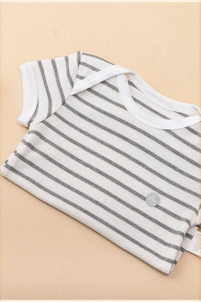 ANNIEWIN Baby Short-Sleeve Organic Cotton Bodysuit