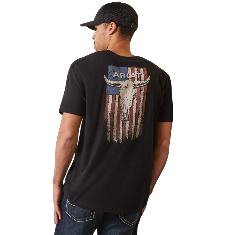 Ariat Men's Steer Skull Flag T-Shirt