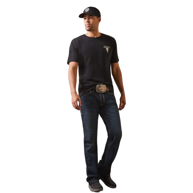 Ariat Men's Steer Skull Flag T-Shirt