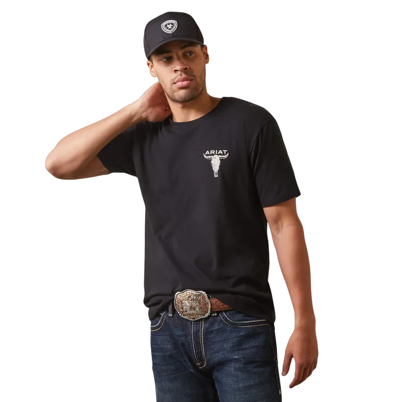 Ariat Men's Steer Skull Flag T-Shirt
