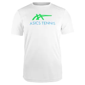 Asics Men's Court Graphic Tee - Brilliant White/New Leaf