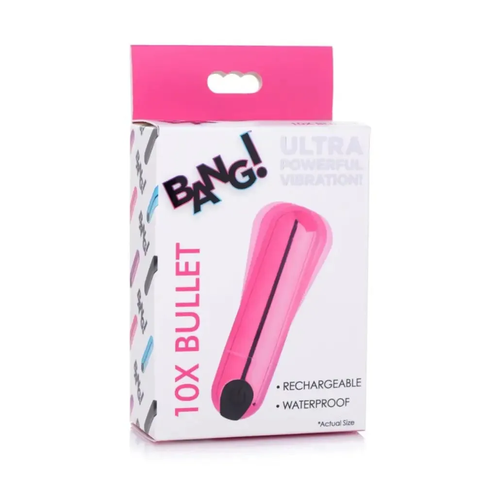 BANG! 10x Rechargeable Vibrating Metallic Bullet