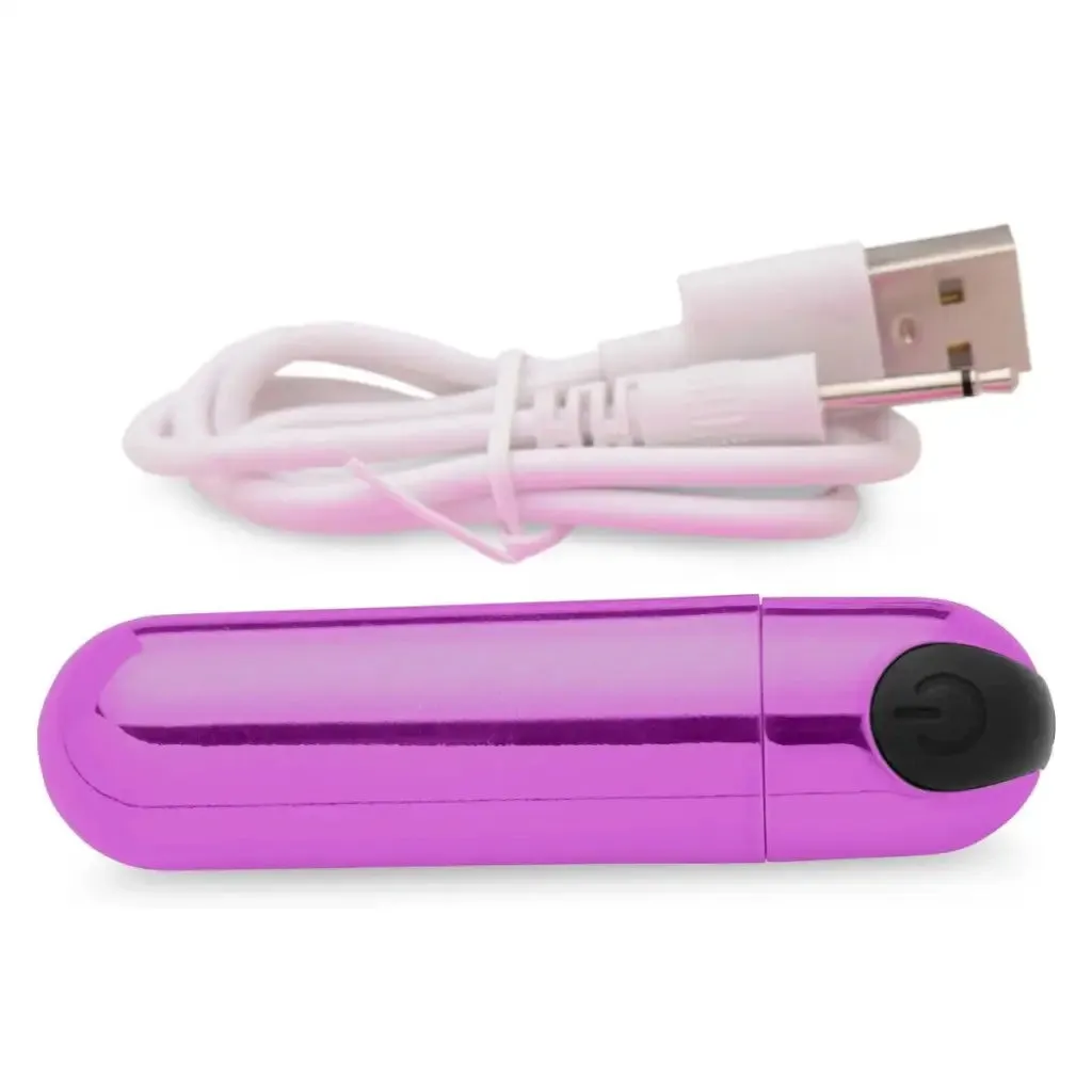 BANG! 10x Rechargeable Vibrating Metallic Bullet