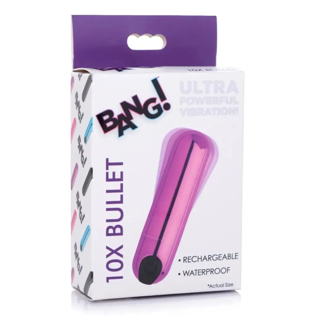 BANG! 10x Rechargeable Vibrating Metallic Bullet