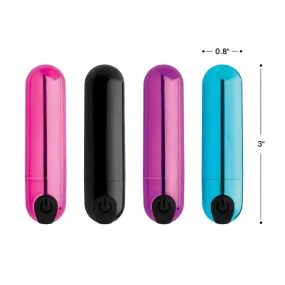 BANG! 10x Rechargeable Vibrating Metallic Bullet