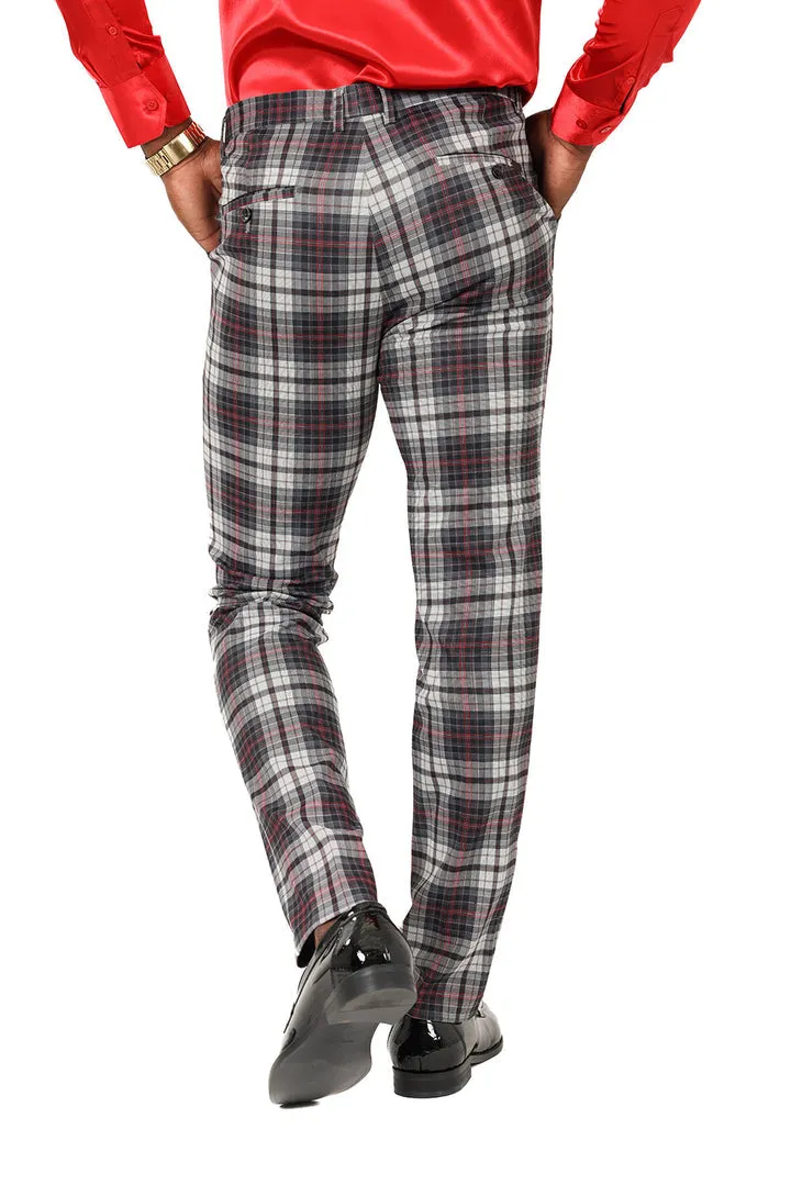 Barabas Kherson 2CP191 Chino Slim Fit Pants Black/Red