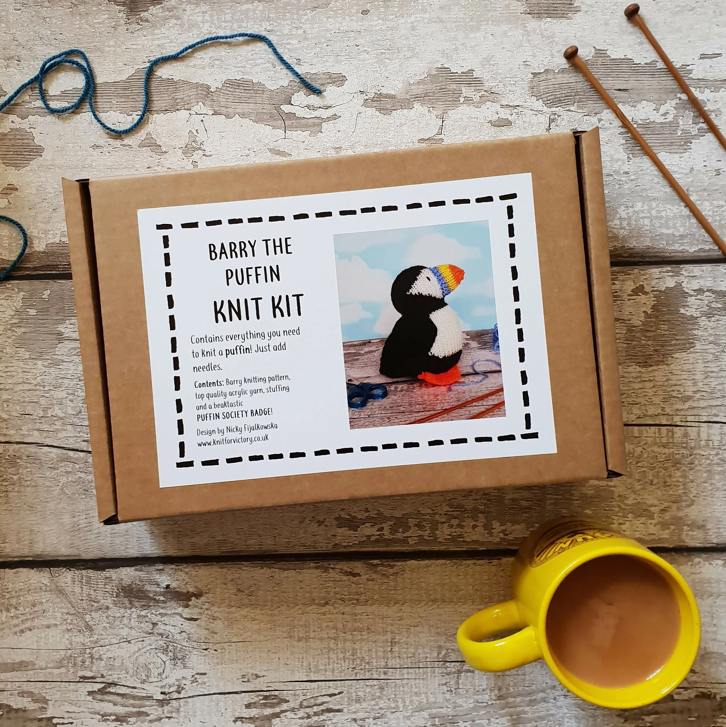 Barry the Puffin - Knitting Kit