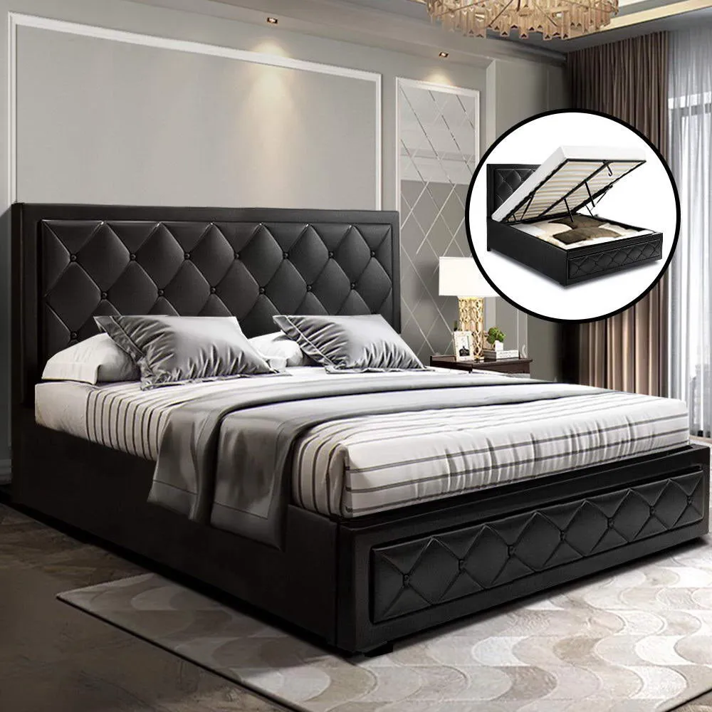 Bronte Storage Queen Bed Frame Black