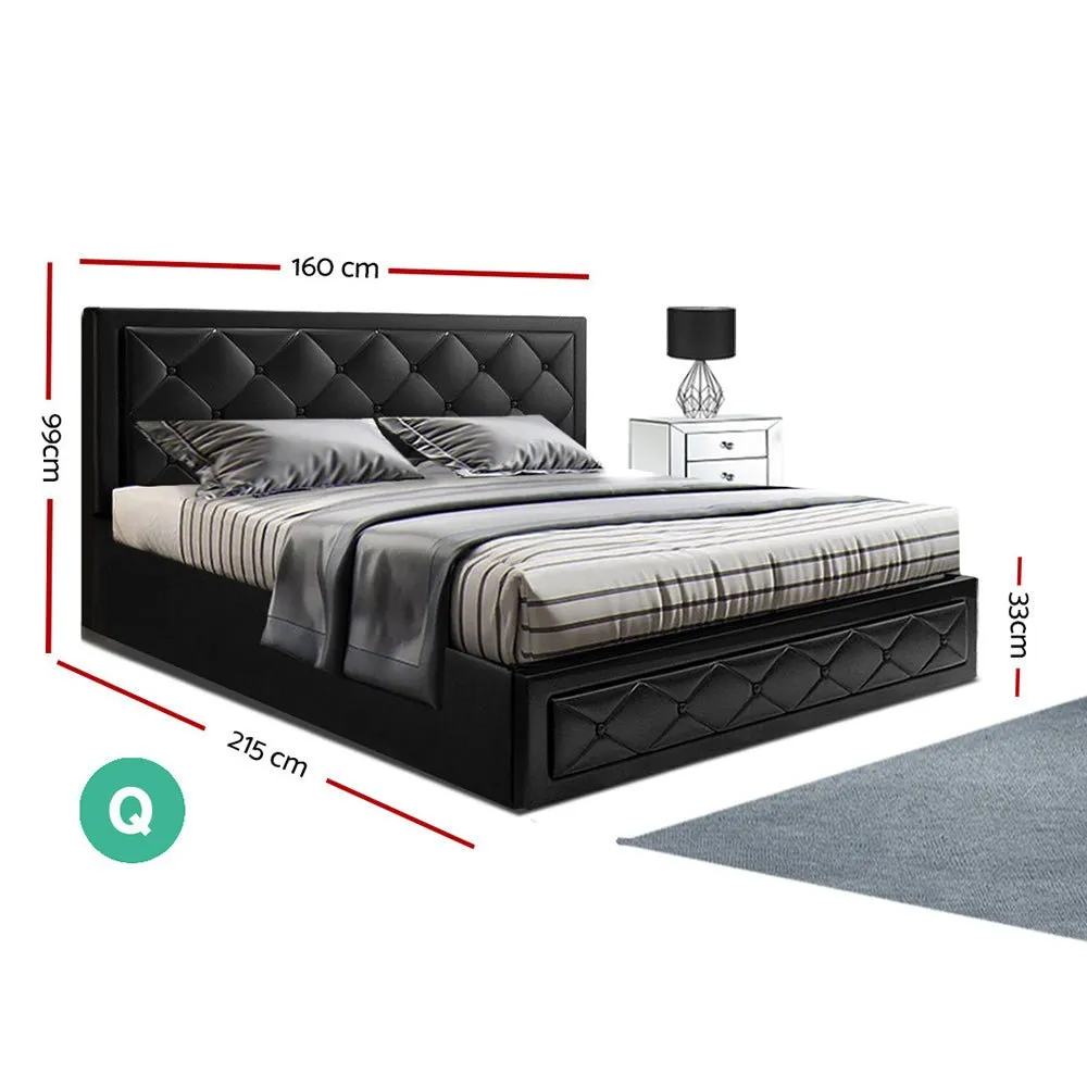 Bronte Storage Queen Bed Frame Black