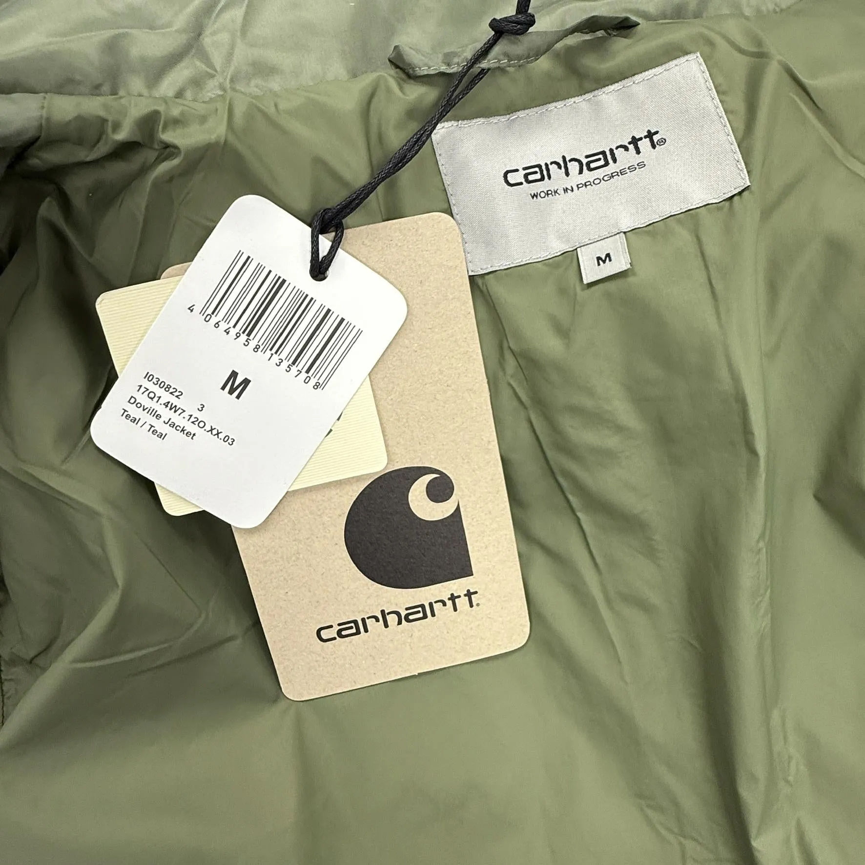 Carhartt WIP Mens Doville Water Repellent Puffer Jacket Teal