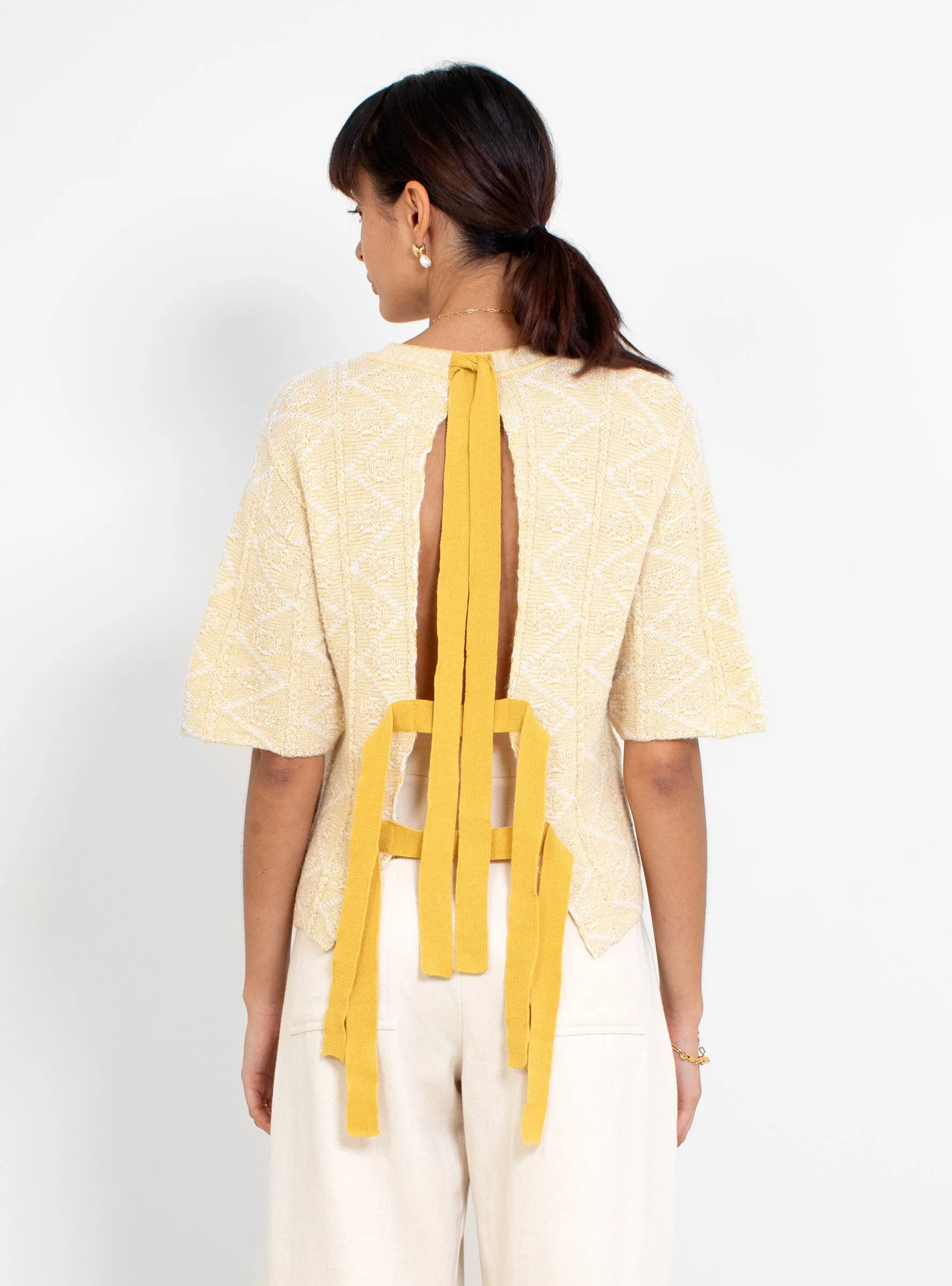 Darien Knit T-Shirt Corn Yellow