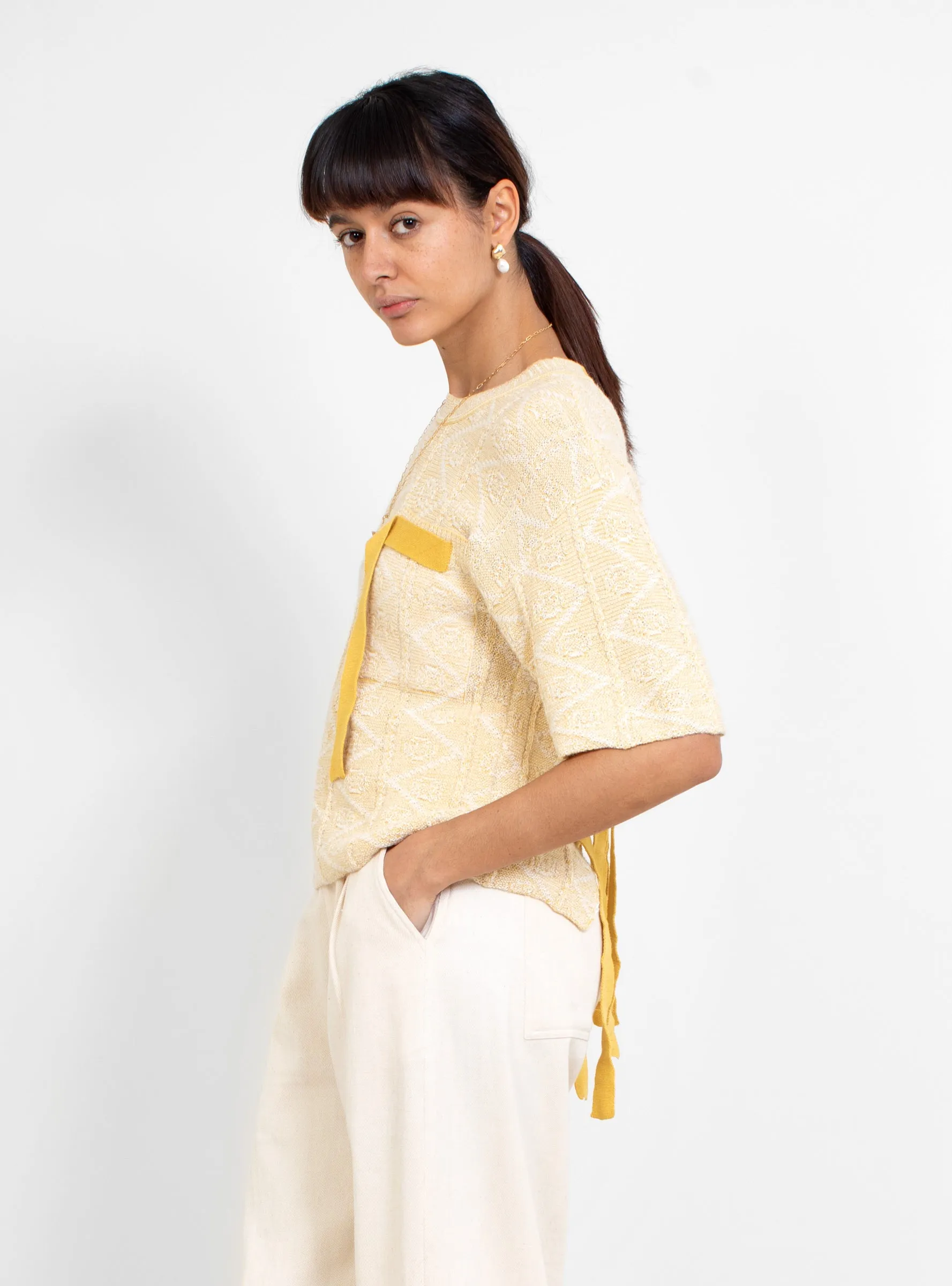 Darien Knit T-Shirt Corn Yellow