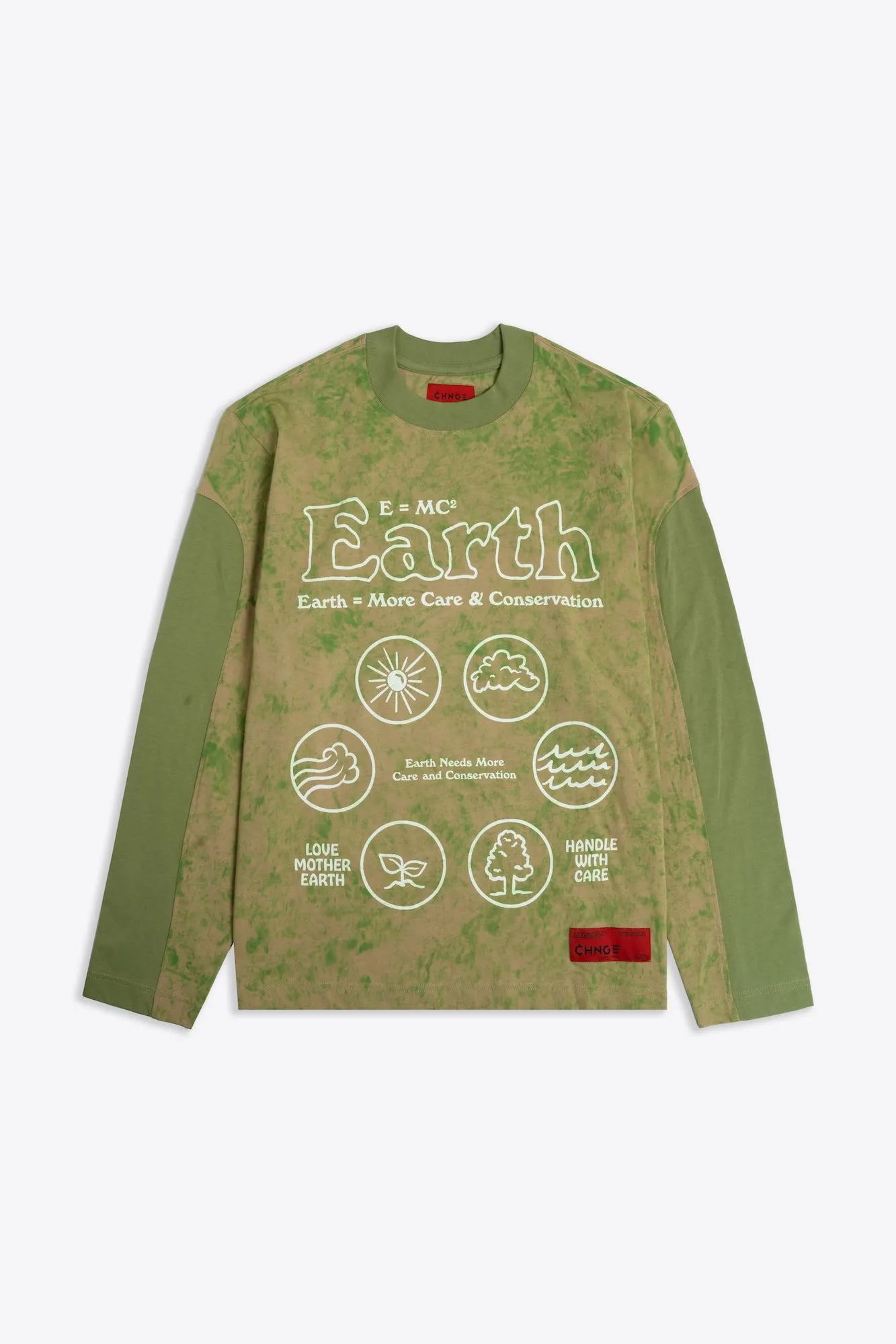 E=MC2 Colorblocked Tie-Dye L/S Tee
