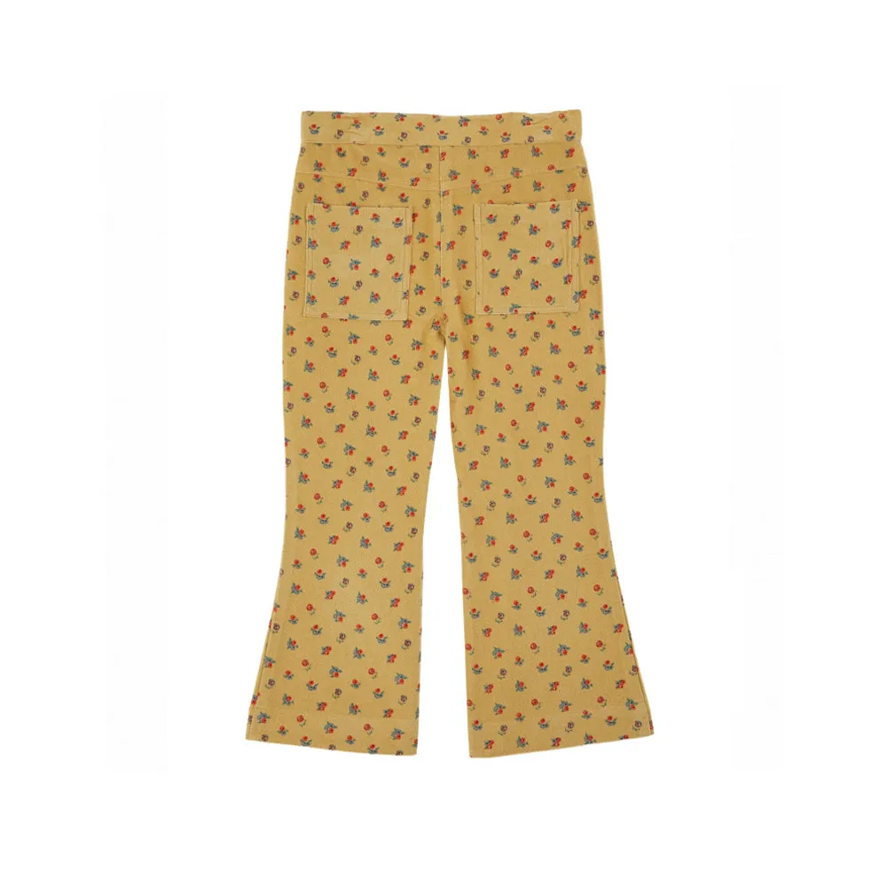 Emile Et Ida :: Pantalon Poches Fleurs Pavot Sable