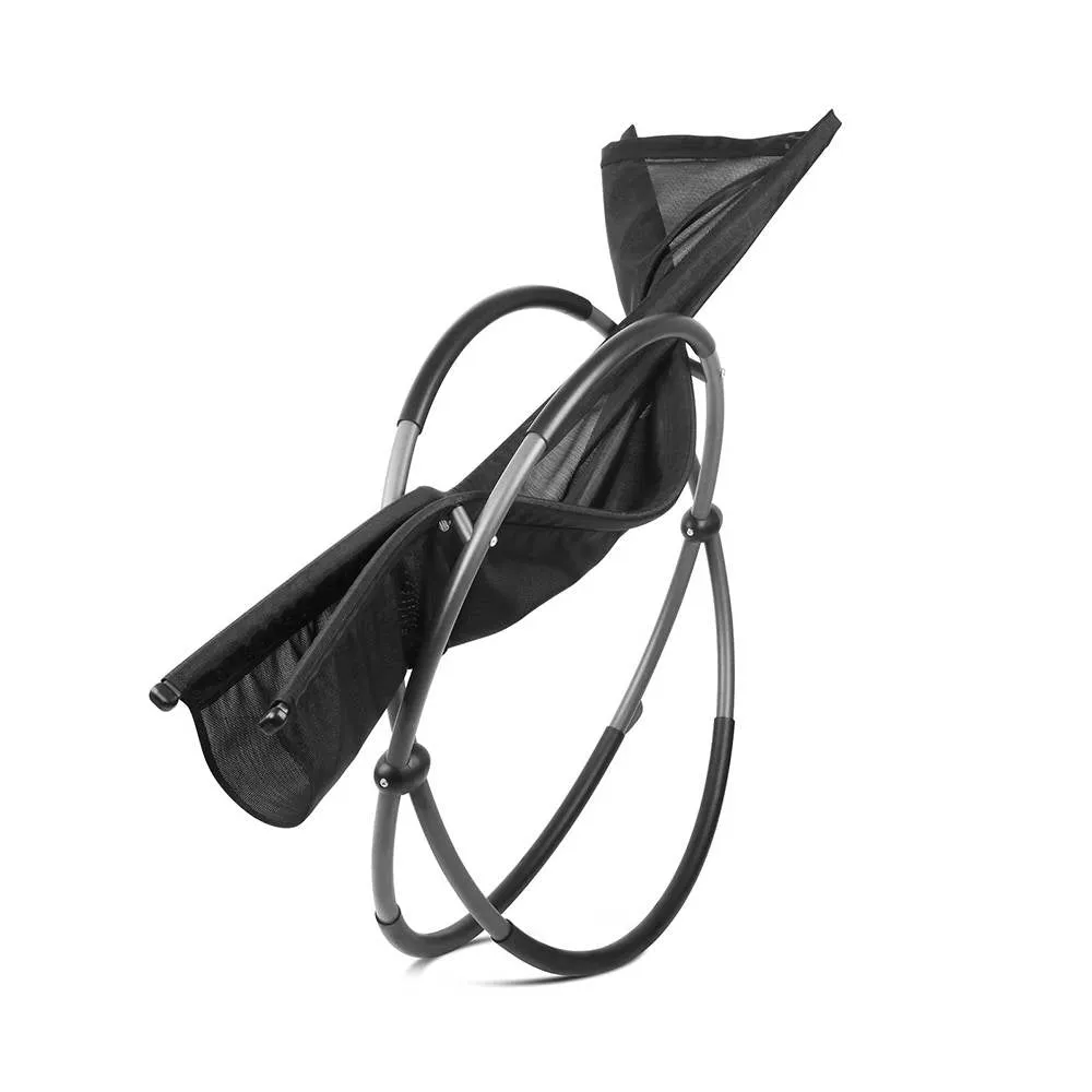 Foldable Orbital Rocking Chair - Black