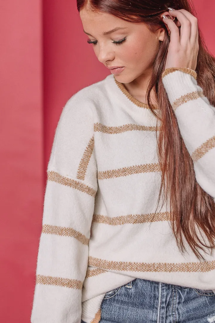 Heart Of Gold Striped Sweater