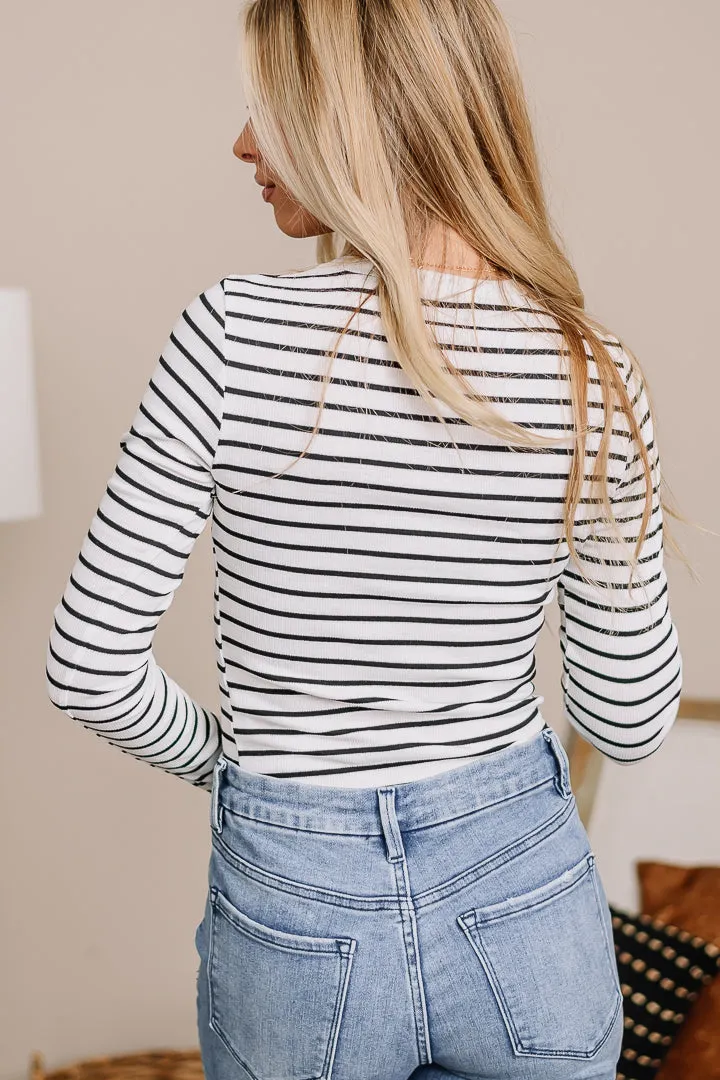 Inspire Me Striped Knit Top