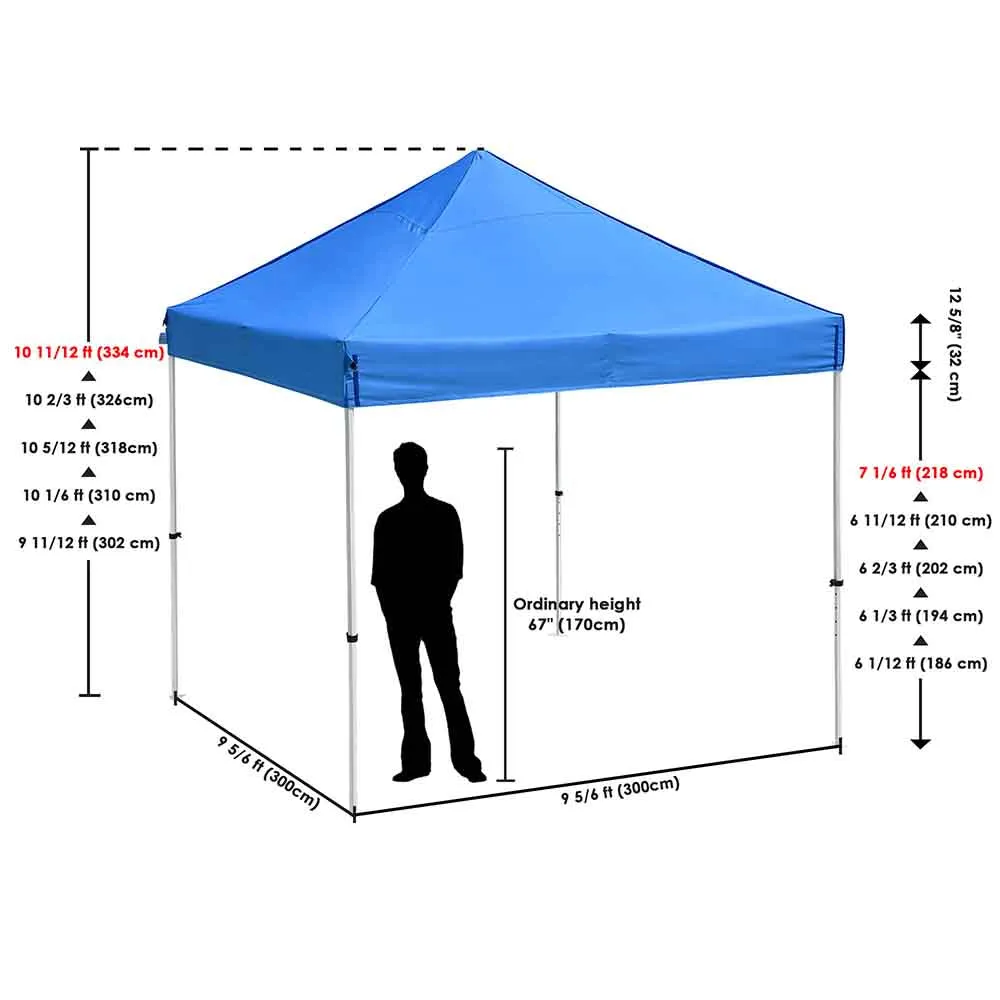 InstaHibit Waterproof Pop Up Canopy 10x10 Comml. Instant Canopy CPAI-84