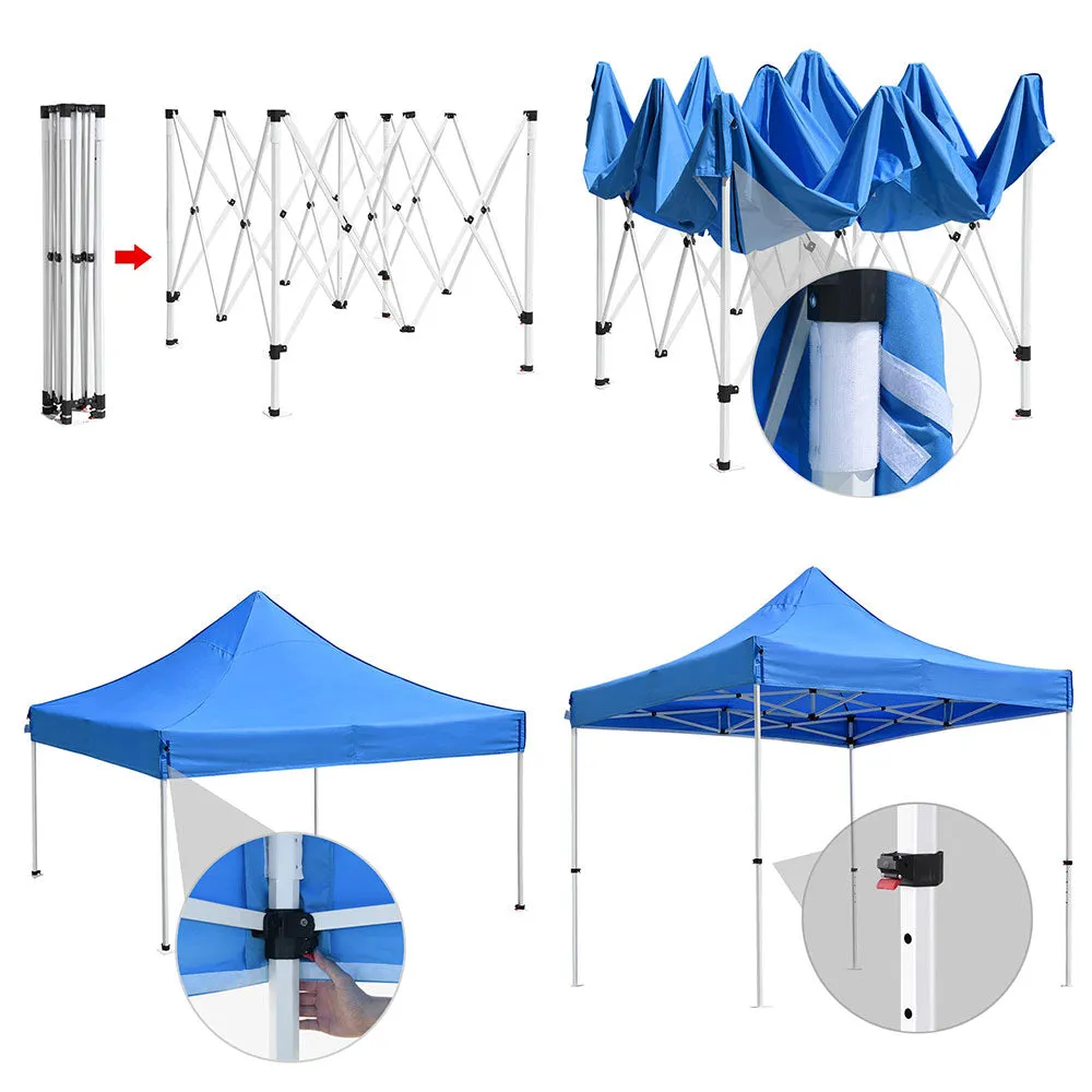 InstaHibit Waterproof Pop Up Canopy 10x10 Comml. Instant Canopy CPAI-84