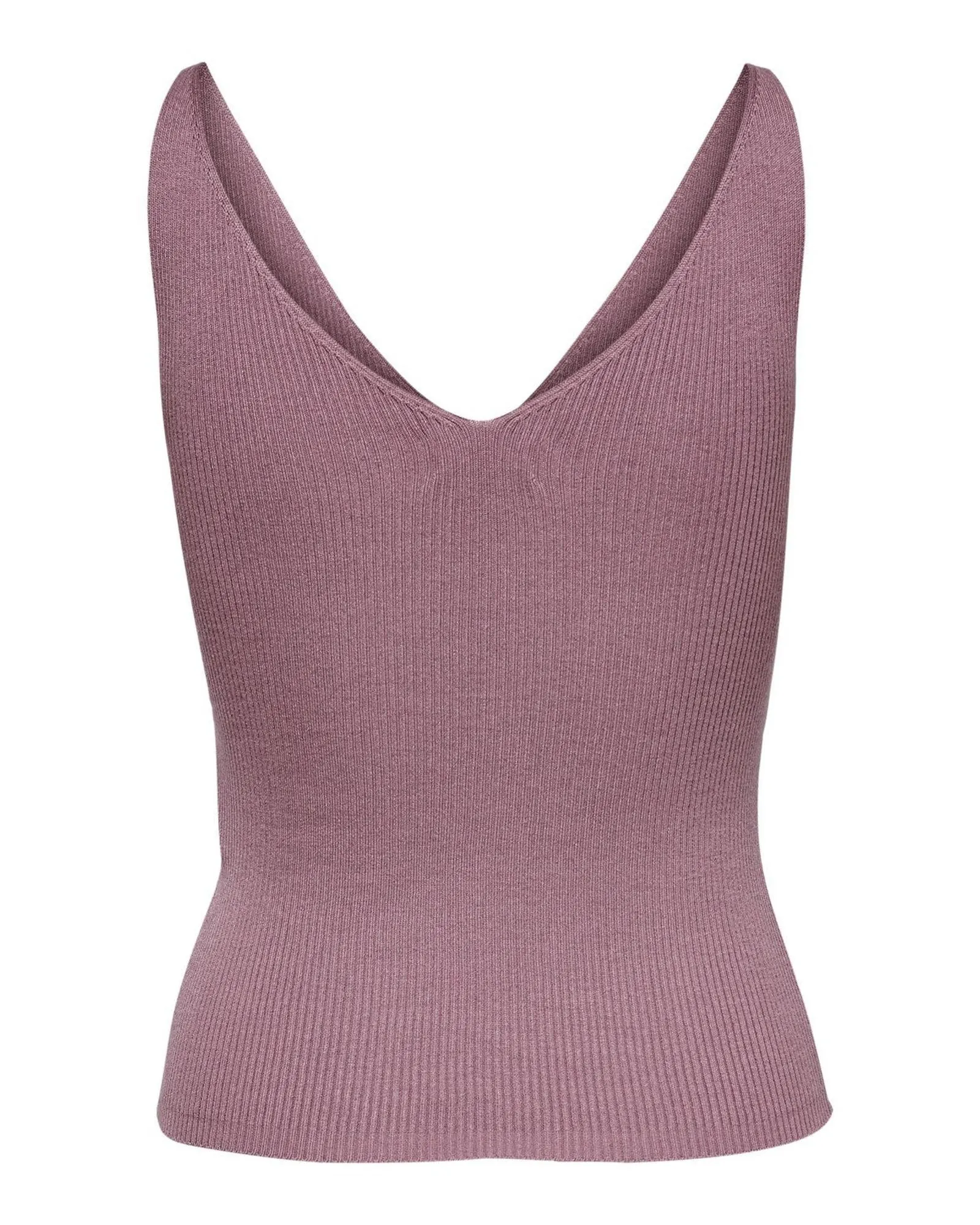 Jacqueline de Yong Womens Ribbed Knit Top Mauve