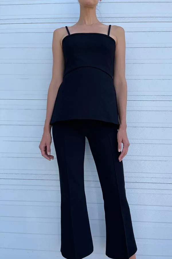 Kick Stretch-Cotton Pants In Subtle Jacquard Black
