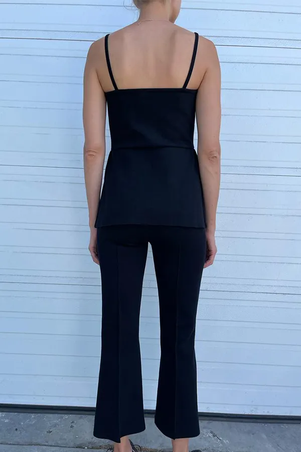 Kick Stretch-Cotton Pants In Subtle Jacquard Black