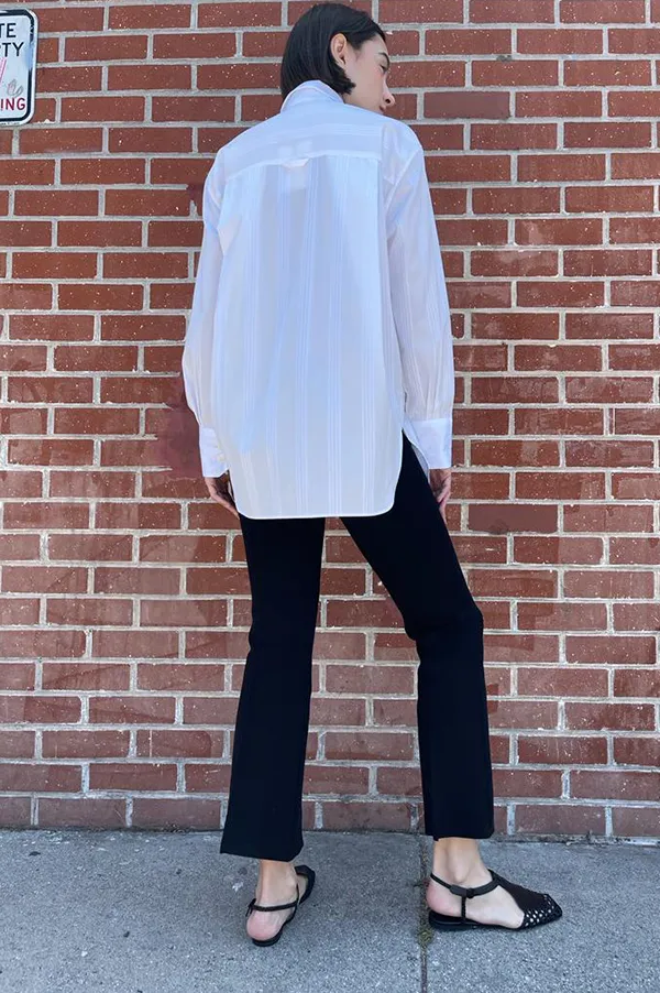 Kick Stretch-Cotton Pants In Subtle Jacquard Black