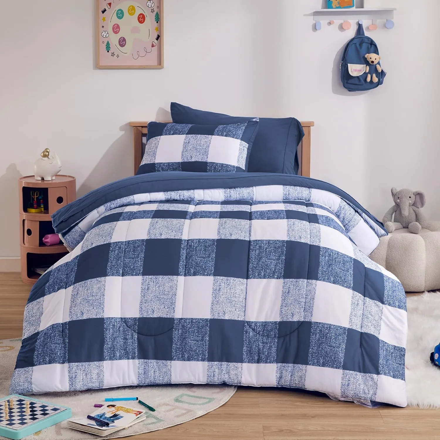 Kids Printed Jersey Knit Comforter Set Bedding Set with Sheets and Pillowcases