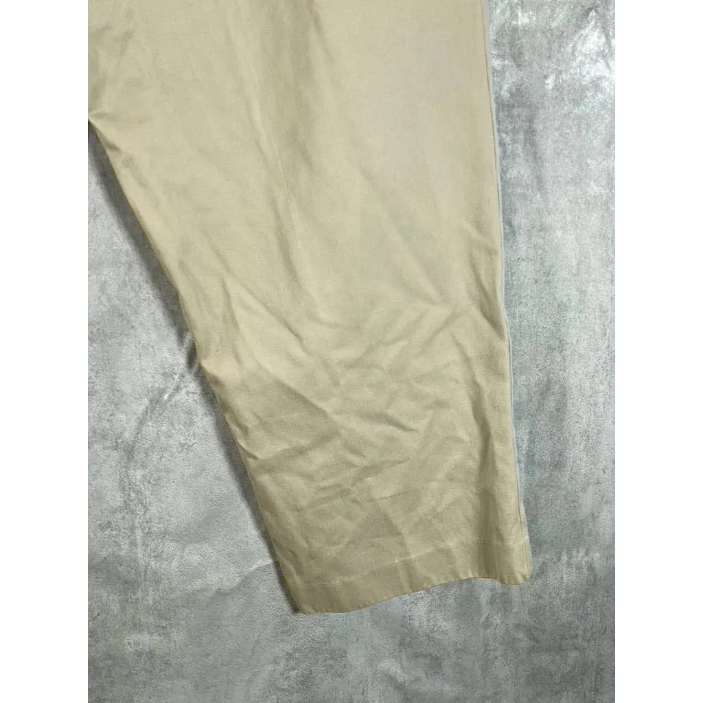 LANDS' END Men's Light Stone Pleated Regular-Fit Straight-Leg Chino Pant SZ35x29