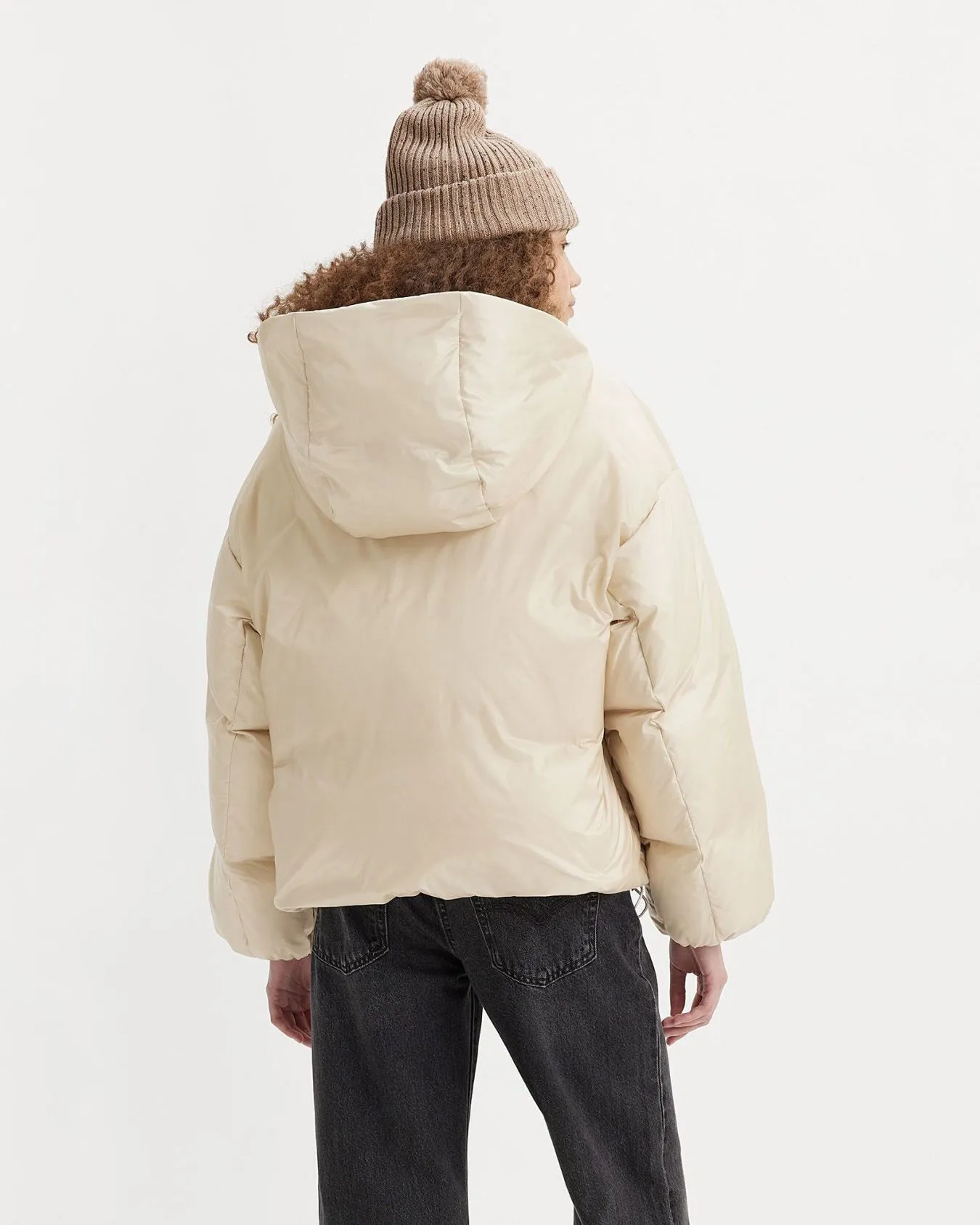 Levi's® Womens Pillow Bubble Shorty Puffer Jacket - Almond Milk