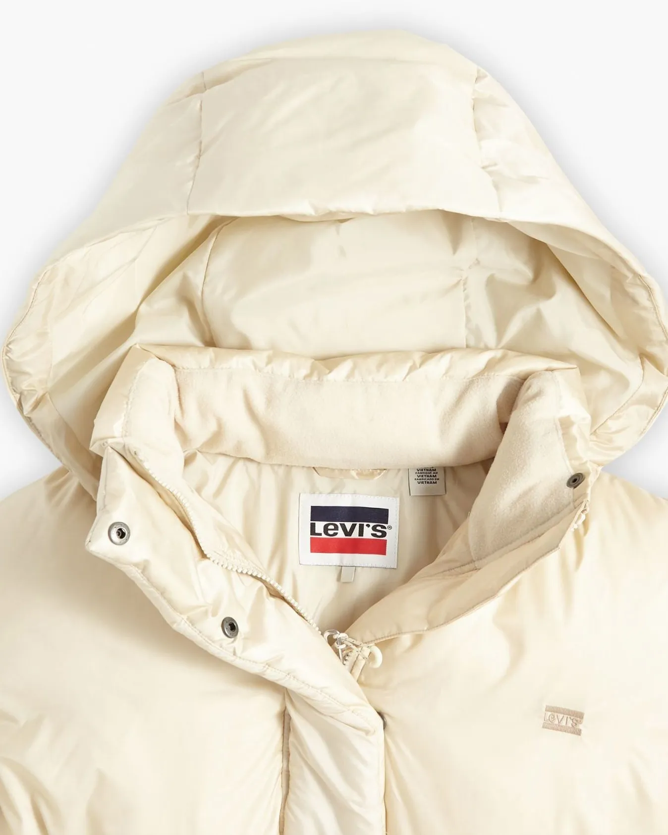 Levi's® Womens Pillow Bubble Shorty Puffer Jacket - Almond Milk