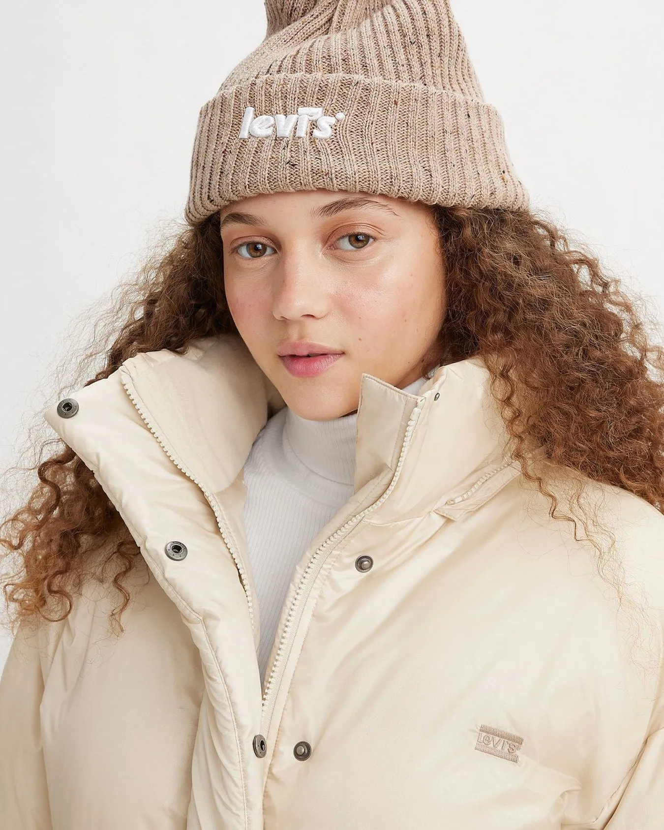 Levi's® Womens Pillow Bubble Shorty Puffer Jacket - Almond Milk
