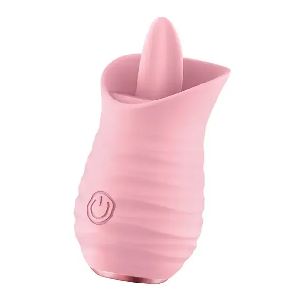 Luv Inc Tv08 Tongue Flickering Vibrator Rechargeable Silicone Clitoral Stimulator Red