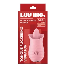 Luv Inc Tv08 Tongue Flickering Vibrator Rechargeable Silicone Clitoral Stimulator Red
