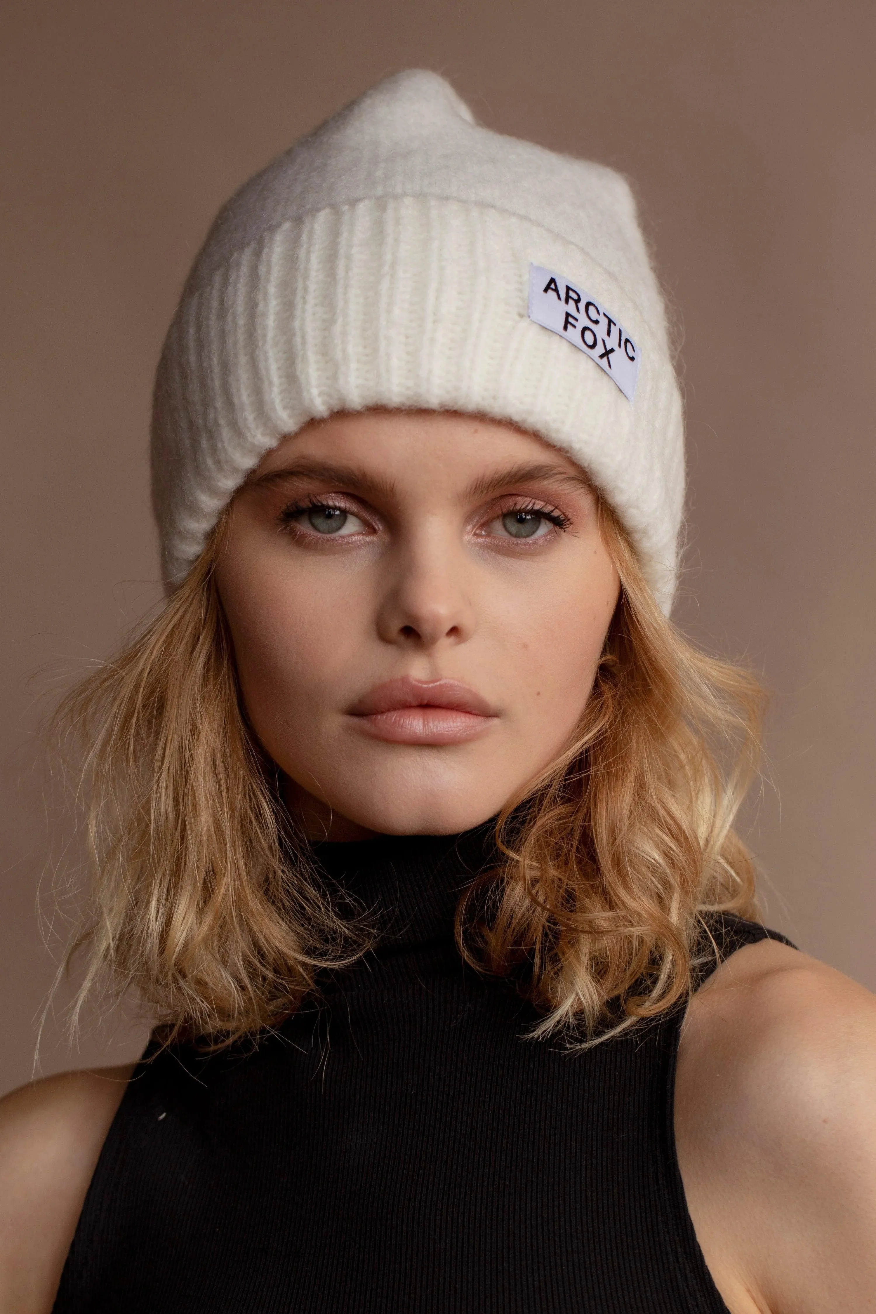 Mohair Beanie Hat | Winter White