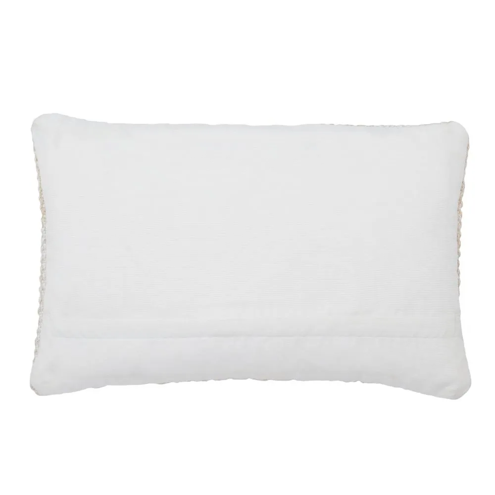 New - 13"x21" Oversize Indoor & Outdoor Vibe by Austrel Ombre Lumbar Throw Pillow Cover Cream/White - Jaipur Living