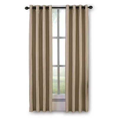 New - 1pc 50"x144" Light Filtering Malta Window Curtain Panel Sand - Window