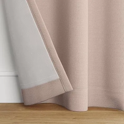 New - 1pc 50"x84" Blackout Velvet Window Curtain Panel Dull Pink - Threshold
