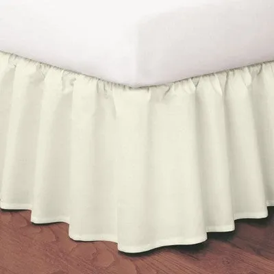 New - BrylaneHome Magic Ruffle Bedskirt - Twin, White