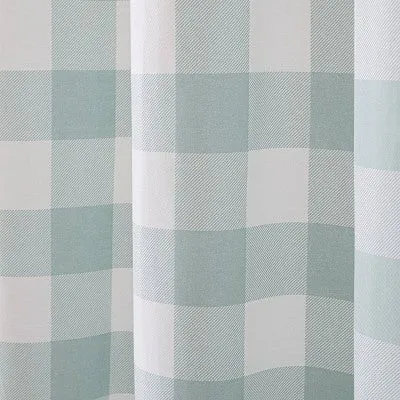 New - Cabin Plaid Shower Curtain Green - Eddie Bauer