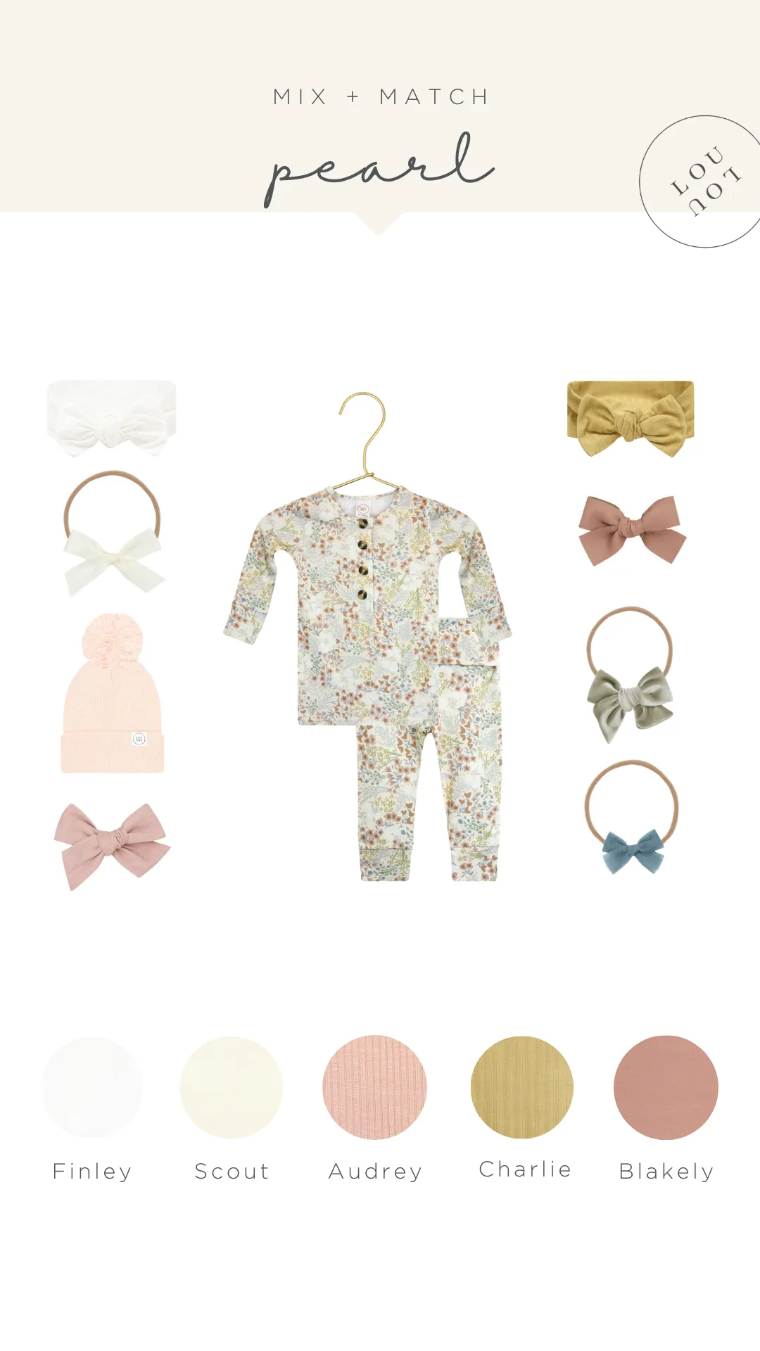 Pearl Newborn Headband Bundle