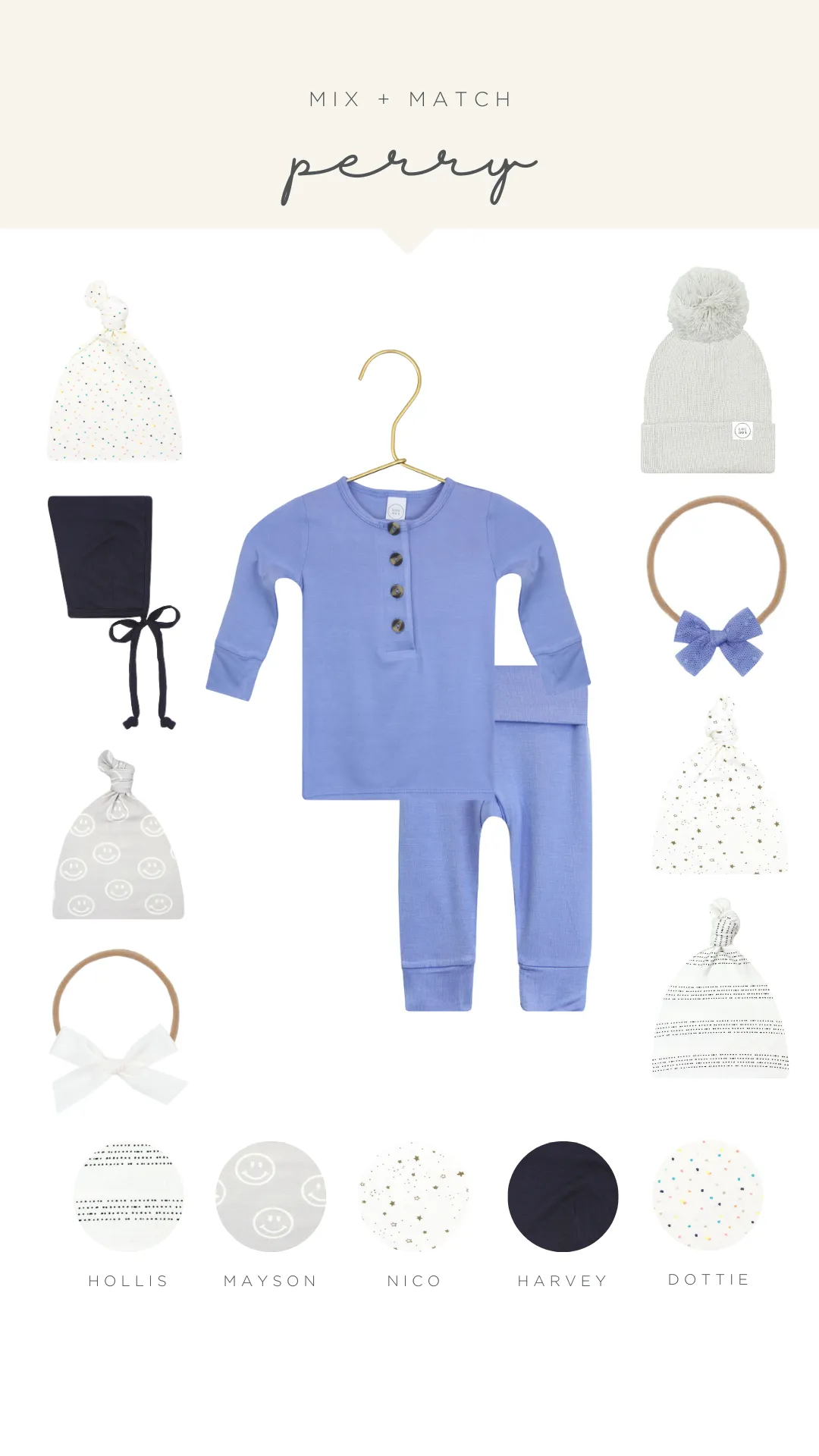 Perry Newborn Headband Bundle (Gown)
