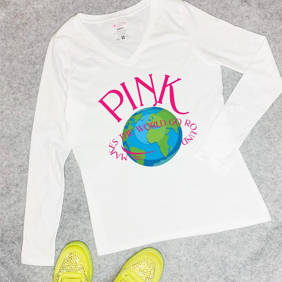 Pink World Long-Sleeve T-Shirt