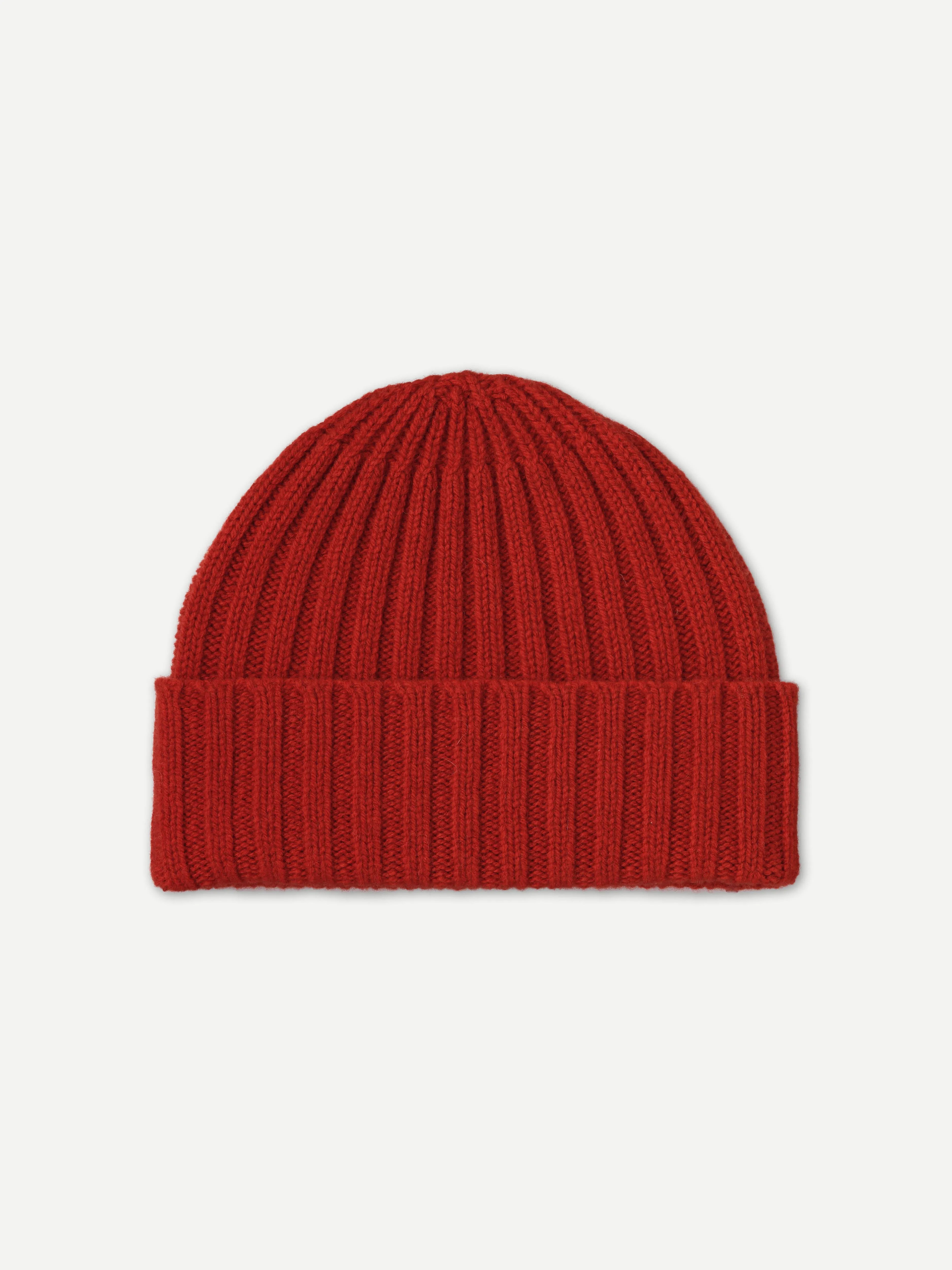 PLAIN RIBBED HAT RED DULSE